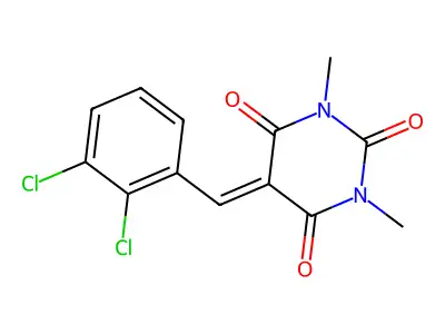 5-[(2,3-Dichlorophenyl)methylidene]-1,3-dimethyl-1,3-diazinane-2,4,6-trione structure