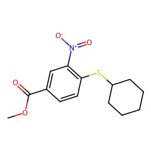 Methyl 4-(cyclohexylthio)-3-nitrobenzoate structure
