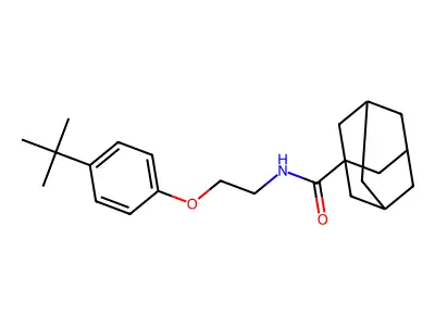 N-[2-(4-tert-butylphenoxy)ethyl]adamantane-1-carboxamide structure