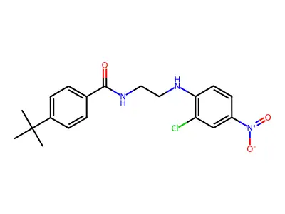 4-tert-butyl-N-[2-(2-chloro-4-nitroanilino)ethyl]benzamide structure