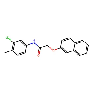 N-(3-chloro-4-methylphenyl)-2-(2-naphthyloxy)acetamide structure