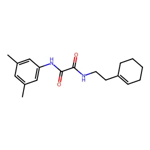 N-[2-(cyclohexen-1-yl)ethyl]-N'-(3,5-dimethylphenyl)oxamide structure
