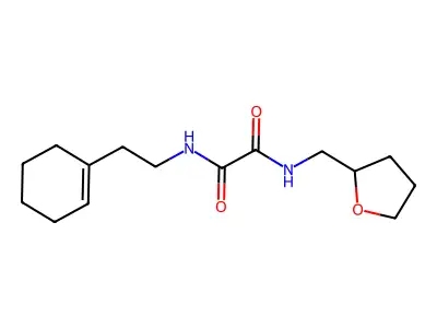 N-[2-(cyclohexen-1-yl)ethyl]-N'-(oxolan-2-ylmethyl)oxamide structure