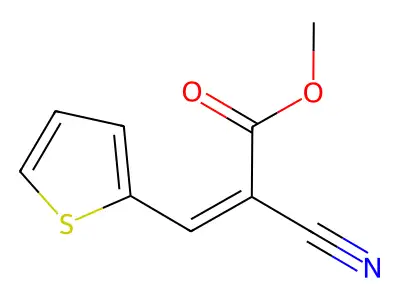 1--Methyl 2-cyano-3-(2-thienyl)acrylate structure