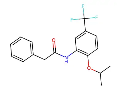 N-[2-isopropoxy-5-(trifluoromethyl)phenyl]-2-phenylacetamide structure