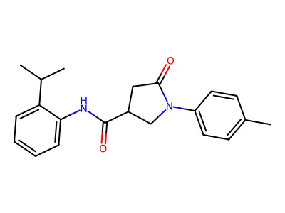 1-(4-methylphenyl)-5-oxo-N-(2-propan-2-ylphenyl)pyrrolidine-3-carboxamide structure