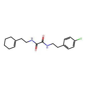 N'-[2-(4-chlorophenyl)ethyl]-N-[2-(cyclohexen-1-yl)ethyl]oxamide structure