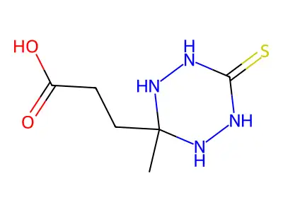 3-(3-Methyl-6-thioxo-1,2,4,5-tetrazinan-3-yl)propanoic acid structure