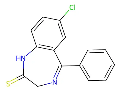 Thionordiazepam structure
