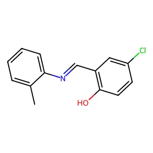 4-chloro-2-{(E)-[(2-methylphenyl)imino]methyl}phenol structure