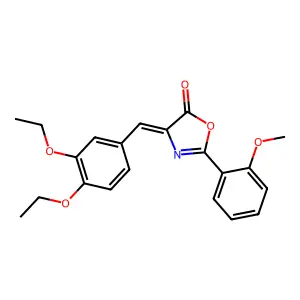 (4Z)-4-[(3,4-diethoxyphenyl)methylidene]-2-(2-methoxyphenyl)-1,3-oxazol-5-one structure