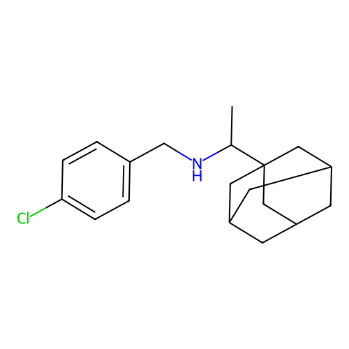 1-(1-adamantyl)-N-[(4-chlorophenyl)methyl]ethanamine structure
