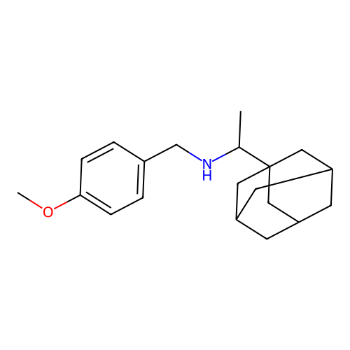 N-(4-methoxybenzyl)-1-(tricyclo[3.3.1.1~3,7~]dec-1-yl)ethanamine structure