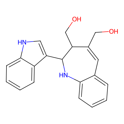 1H-1-Benzazepine-3,4-dimethanol, 2,3-dihydro-2-(1H-indol-3-yl)- structure