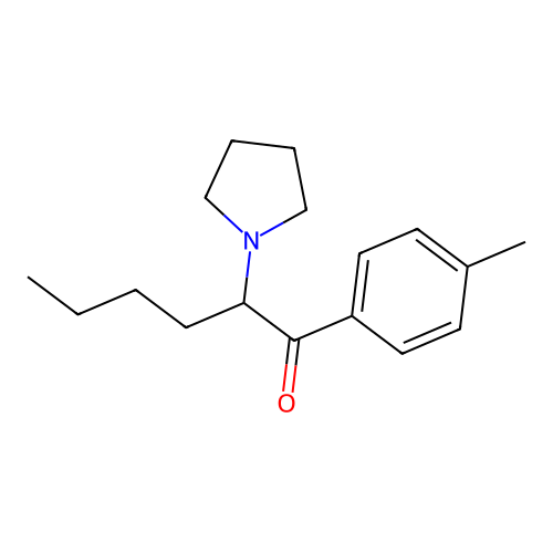2-(Pyrrolidin-1-yl)-1-(p-tolyl)hexan-1-one structure