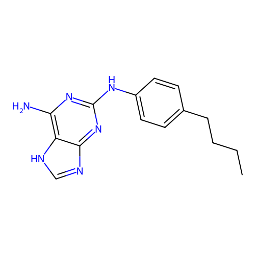 2-(4-n-Butylanilino)adenine structure