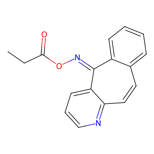 5H-Benzo(4,5)cyclohepta(1,2-b)pyridin-5-one, O-propionyloxime structure