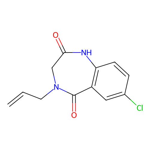 1H-1,4-Benzodiazepine-2,5-dione, 4-allyl-7-chloro-3,4-dihydro- structure