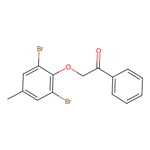 2-(2,6-Dibromo-4-methylphenoxy)-1-phenylethanone structure
