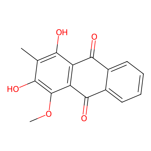 9,10-Anthracenedione, 1,3-dihydroxy-4-methoxy-2-methyl- structure