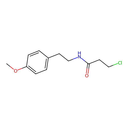3-chloro-N-[2-(4-methoxyphenyl)ethyl]propanamide structure