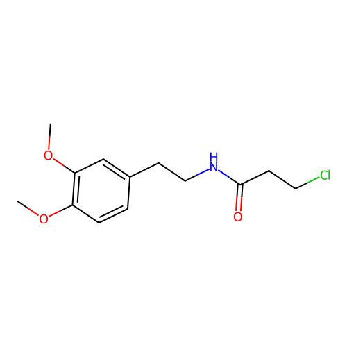 3-chloro-N-[2-(3,4-dimethoxyphenyl)ethyl]propanamide structure