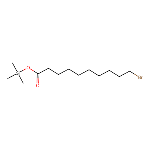 Decanoic acid, 10-bromo-, trimethylsilyl ester structure
