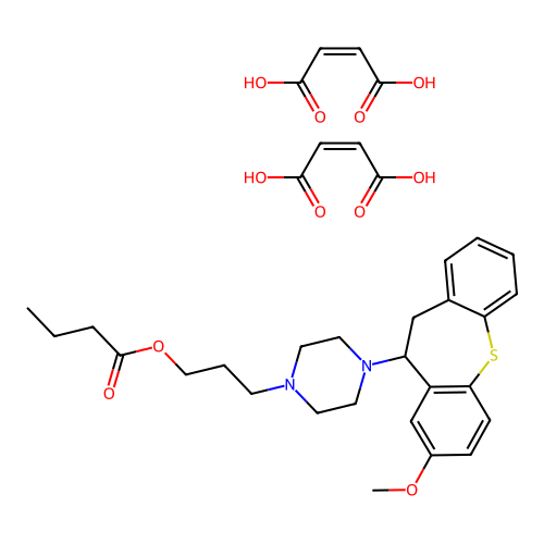 Oxymethothepin butyrate di(hydrogen maleate) structure