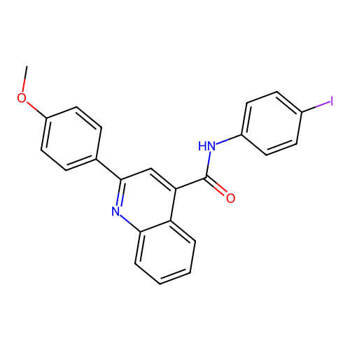 N-(4-iodophenyl)-2-(4-methoxyphenyl)quinoline-4-carboxamide structure