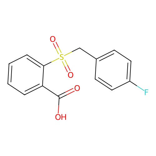 2-[(4-Fluorobenzyl)sulfonyl]benzoic acid structure