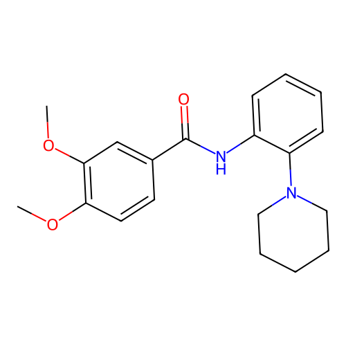 3,4-dimethoxy-N-(2-piperidin-1-ylphenyl)benzamide structure