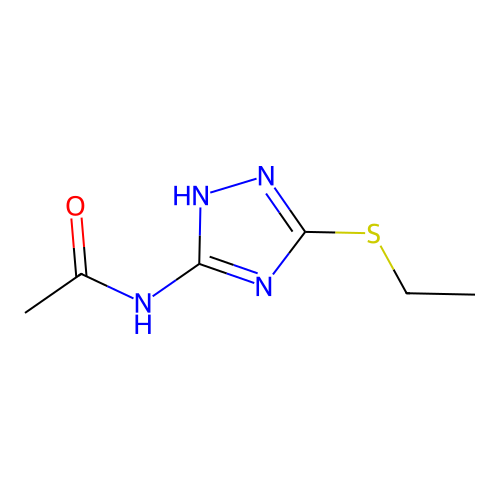 N-(3-ethylsulfanyl-1H-1,2,4-triazol-5-yl)acetamide structure