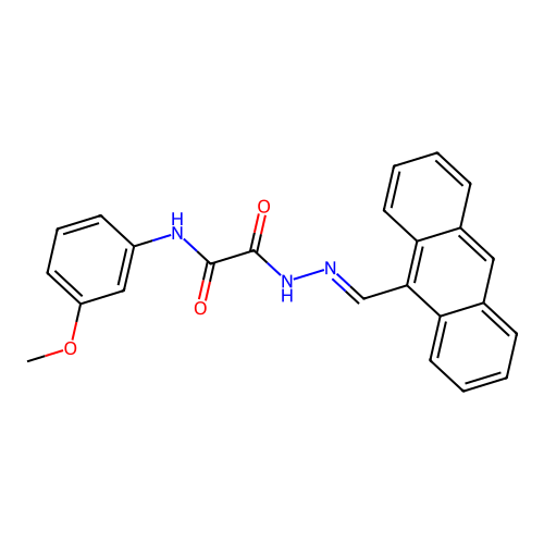 2-(2-(9-Anthrylmethylene)hydrazino)-N-(3-methoxyphenyl)-2-oxoacetamide structure