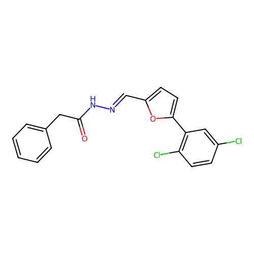 N'-((5-(2,5-dichlorophenyl)furan-2-yl)methylene)-2-phenylacetohydrazide structure