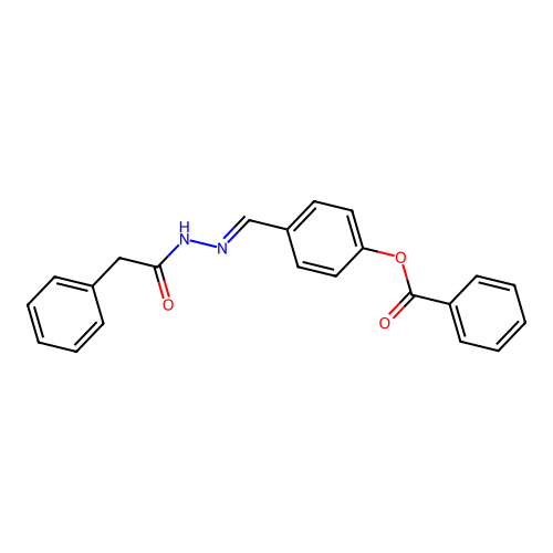 4-{(E)-[2-(phenylacetyl)hydrazinylidene]methyl}phenyl benzoate structure
