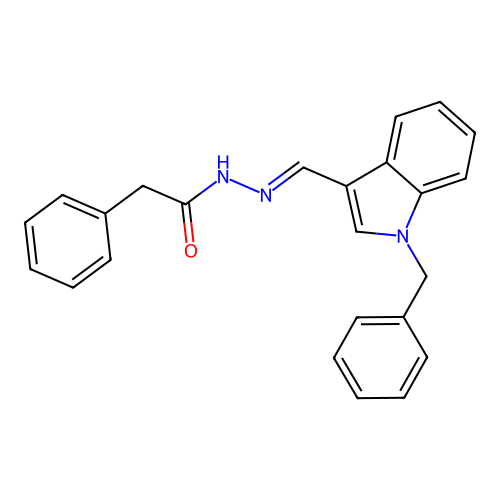N'-[(E)-(1-benzyl-1H-indol-3-yl)methylidene]-2-phenylacetohydrazide structure