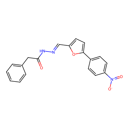 N'-{(E)-[5-(4-nitrophenyl)furan-2-yl]methylidene}-2-phenylacetohydrazide structure