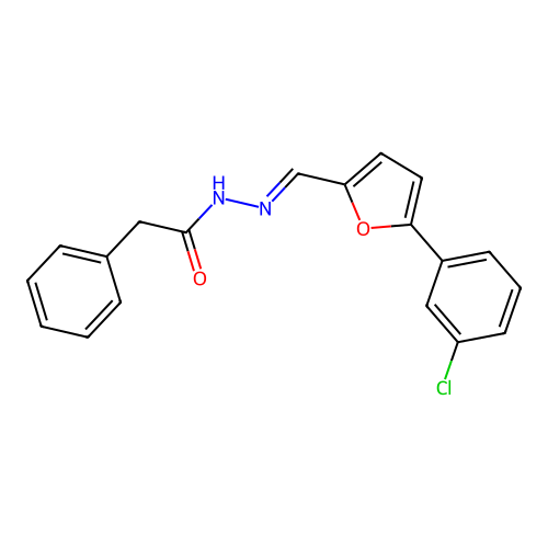 N'-{(E)-[5-(3-chlorophenyl)furan-2-yl]methylidene}-2-phenylacetohydrazide structure