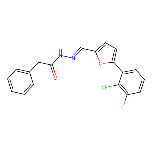 N'-{(E)-[5-(2,3-dichlorophenyl)furan-2-yl]methylidene}-2-phenylacetohydrazide structure