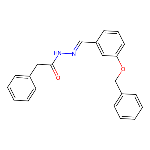 2-phenyl-N-[(3-phenylmethoxyphenyl)methylideneamino]acetamide structure