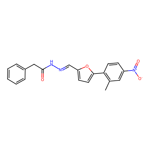 N'-{(E)-[5-(2-methyl-4-nitrophenyl)furan-2-yl]methylidene}-2-phenylacetohydrazide structure