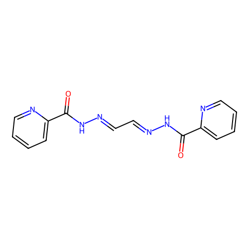 N',N''-(1E,2E)-ethane-1,2-diylidenedipyridine-2-carbohydrazide structure