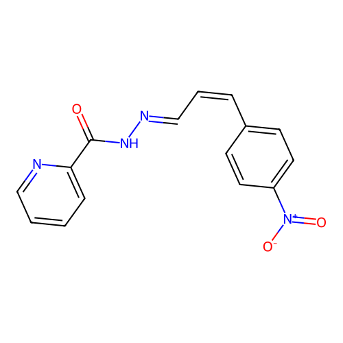 N'-[(1E,2Z)-3-(4-nitrophenyl)prop-2-en-1-ylidene]pyridine-2-carbohydrazide structure