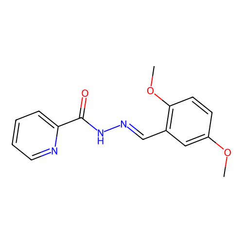 N-[(2,5-dimethoxyphenyl)methylideneamino]pyridine-2-carboxamide structure