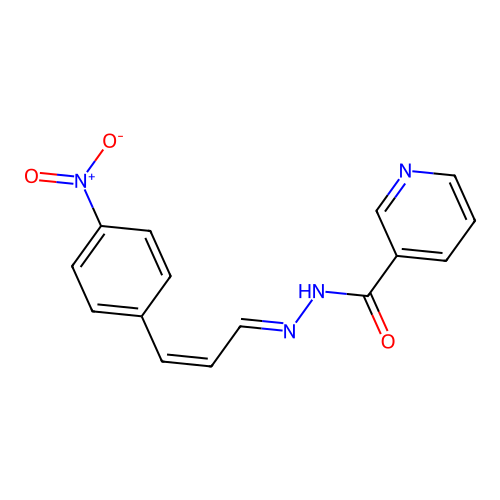 N'-[(1E,2Z)-3-(4-nitrophenyl)prop-2-en-1-ylidene]pyridine-3-carbohydrazide structure