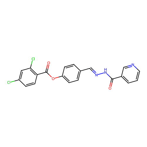 4-(2-(3-Pyridinylcarbonyl)carbohydrazonoyl)phenyl 2,4-dichlorobenzoate structure