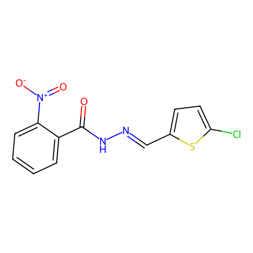 N-[(E)-(5-chlorothiophen-2-yl)methylideneamino]-2-nitrobenzamide structure