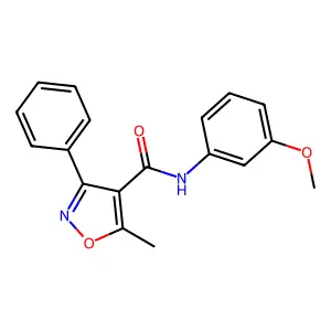 N-(3-methoxyphenyl)-5-methyl-3-phenyl-1,2-oxazole-4-carboxamide structure
