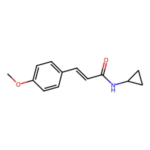(E)-N-cyclopropyl-3-(4-methoxyphenyl)prop-2-enamide structure