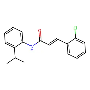 (E)-3-(2-chlorophenyl)-N-(2-propan-2-ylphenyl)prop-2-enamide structure
